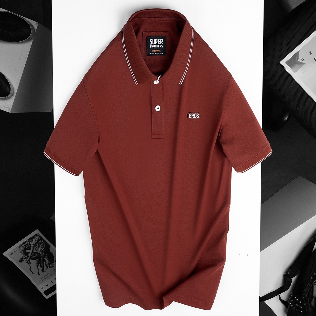 Áo polo nam super bros hàng chính hãng xịn đẹp, form slim fit vừa người, chất vải cá sấu cotton cvc cao cấp, thoáng mát
