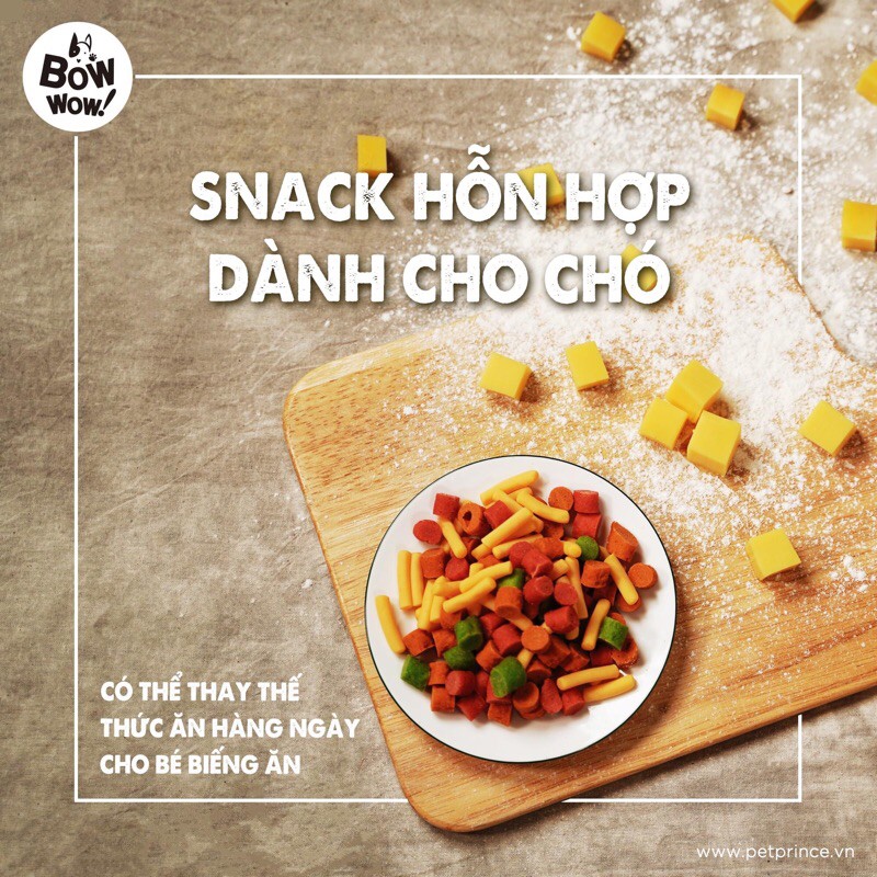 Bánh thưởng cho chó Snack hỗn hợp Mixed Snack Bowwow Hàn Quốc