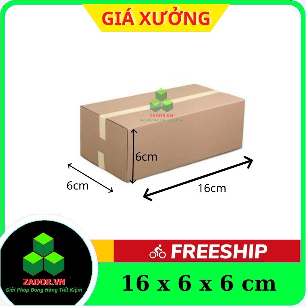 Combo 50 hộp carton Size 16x6x6 Thùng Carton Đóng Hàng Zador