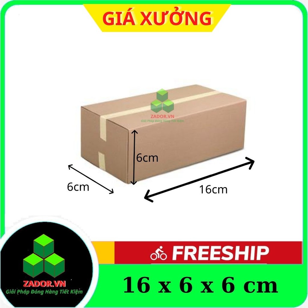 combo 50 hộp carton Size 16x6x6 Thùng Carton Đóng Hàng Zador