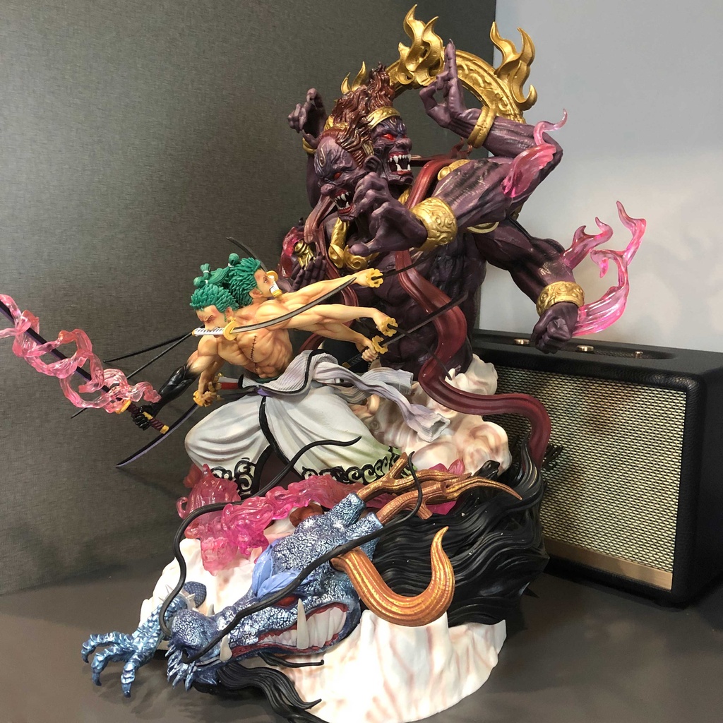 Mô hình Zoro Quỷ thần Asura Kyutoryu chín kiếm ba đầu 52 cm
