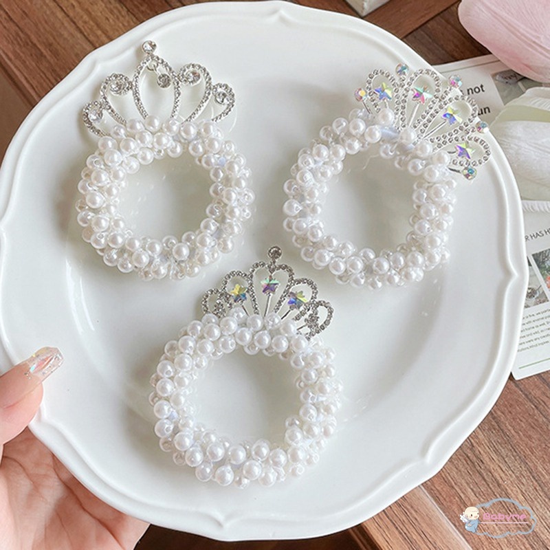 Dây Buộc Tóc Hình Vương Miện Xinh Xắn Cho Bé Gái