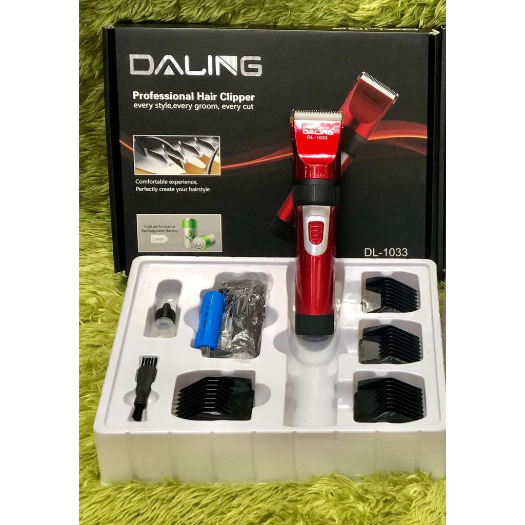 Tông đơ cắt tóc Daling DL-1033 kèm 1 pin dự phòng công suất 12W | Tăng đơ  máy hớt tóc cho người chuyên nghiệp | Shopee Việt Nam