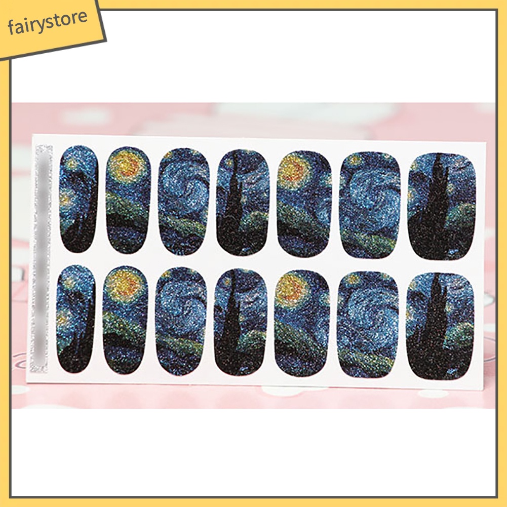 Bộ 14 Miếng Dán Trang Trí Móng Tay Xinh Xắn