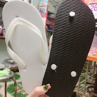 🌸Dép Kẹp Giá Rẻ nền TRẮNG đế XANH/ĐEN