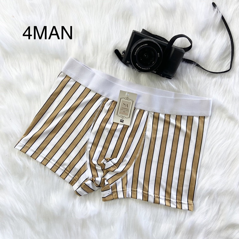 Quần Lót Nam, Quần Sịp Nam.Chất Lụa Băng Mềm Mịn Cao Cấp - 4MAN