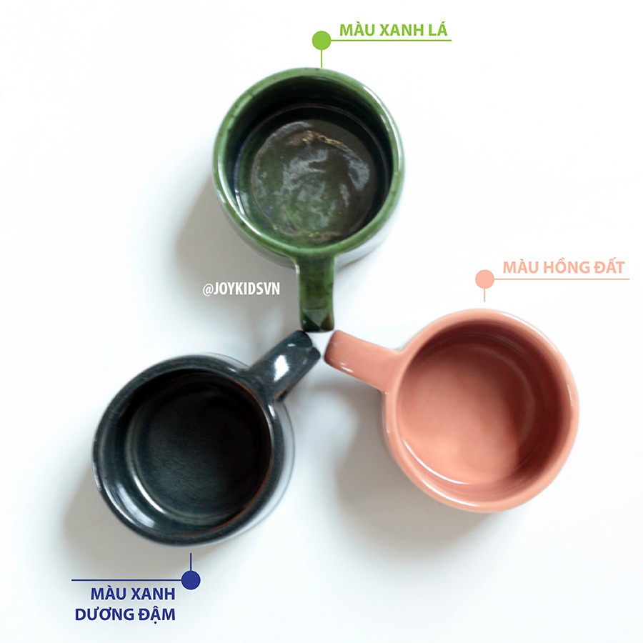 Ly gốm màu tự nhiên có quai | Cốc cà phê gốm - Natural color ceramic cup