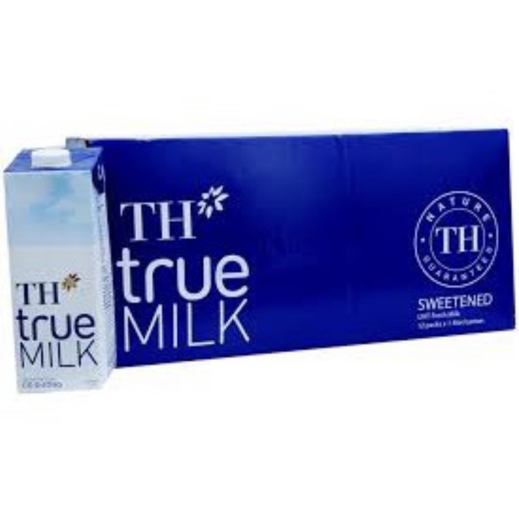 1 Thùng sữa tươi tiệt trùng TH True Milk 1L = 12 hộp (Có Đường/Ít đường/Nguyên Chất) - Date mới