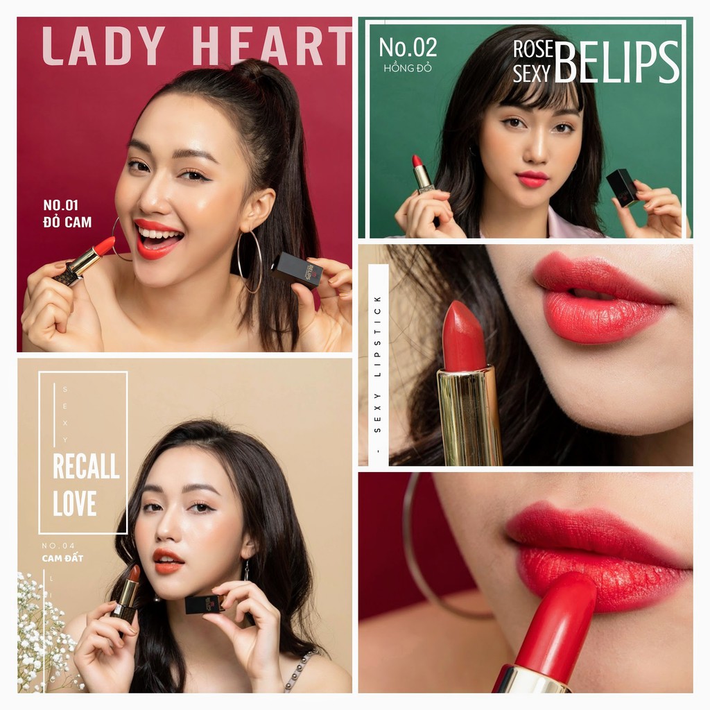 Son Thỏi Siêu Mướt Mềm Mịn Môi Belips Sexy Lipstick An Toàn Cho Cả Bà Bầu