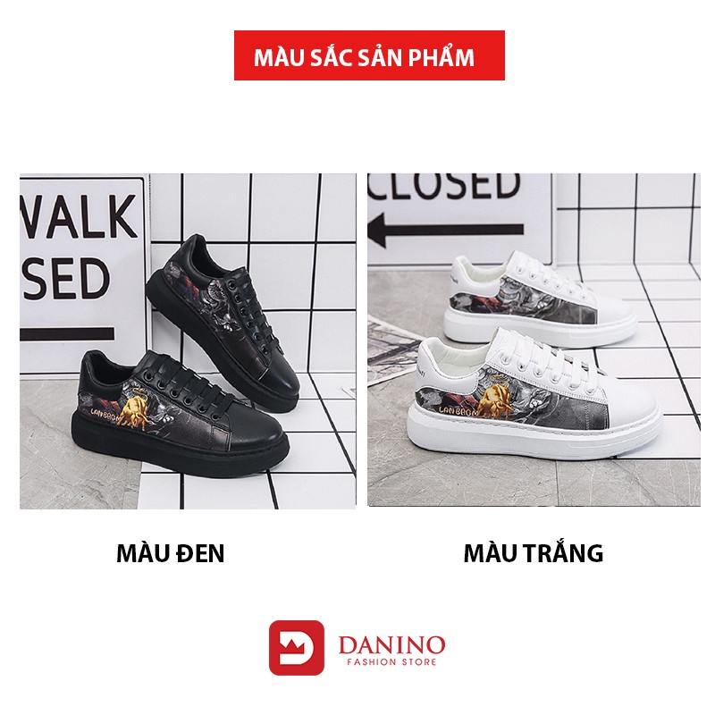 Giày nam sneaker thể thao thời trang đen đẹp giúp tăng chiều cao GA508