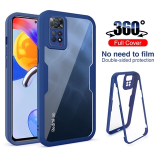 4TH 360° Case for redmi note 11S Double-Side Anti-Fall Protect Shell Front+Back Shockproof Case For Xiaomi Redmi Note 11 Pro plus 4G 5G