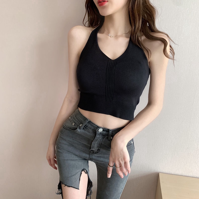 SUXI Áo Hai Dây Cổ Chữ V Thời Trang Mùa Hè Cho Nữ