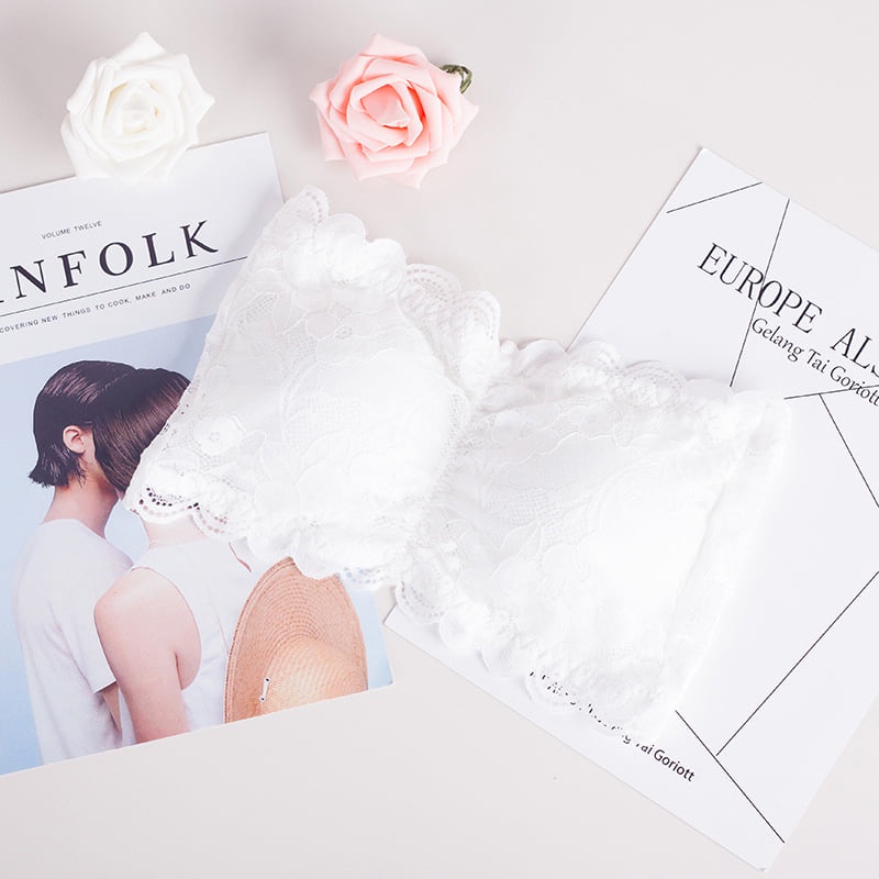 Áo Lót Nữ, Áo Bra Ren Không Dây Không Gọng Họa Tiết Quyến Rũ - BRA REN QUÂY