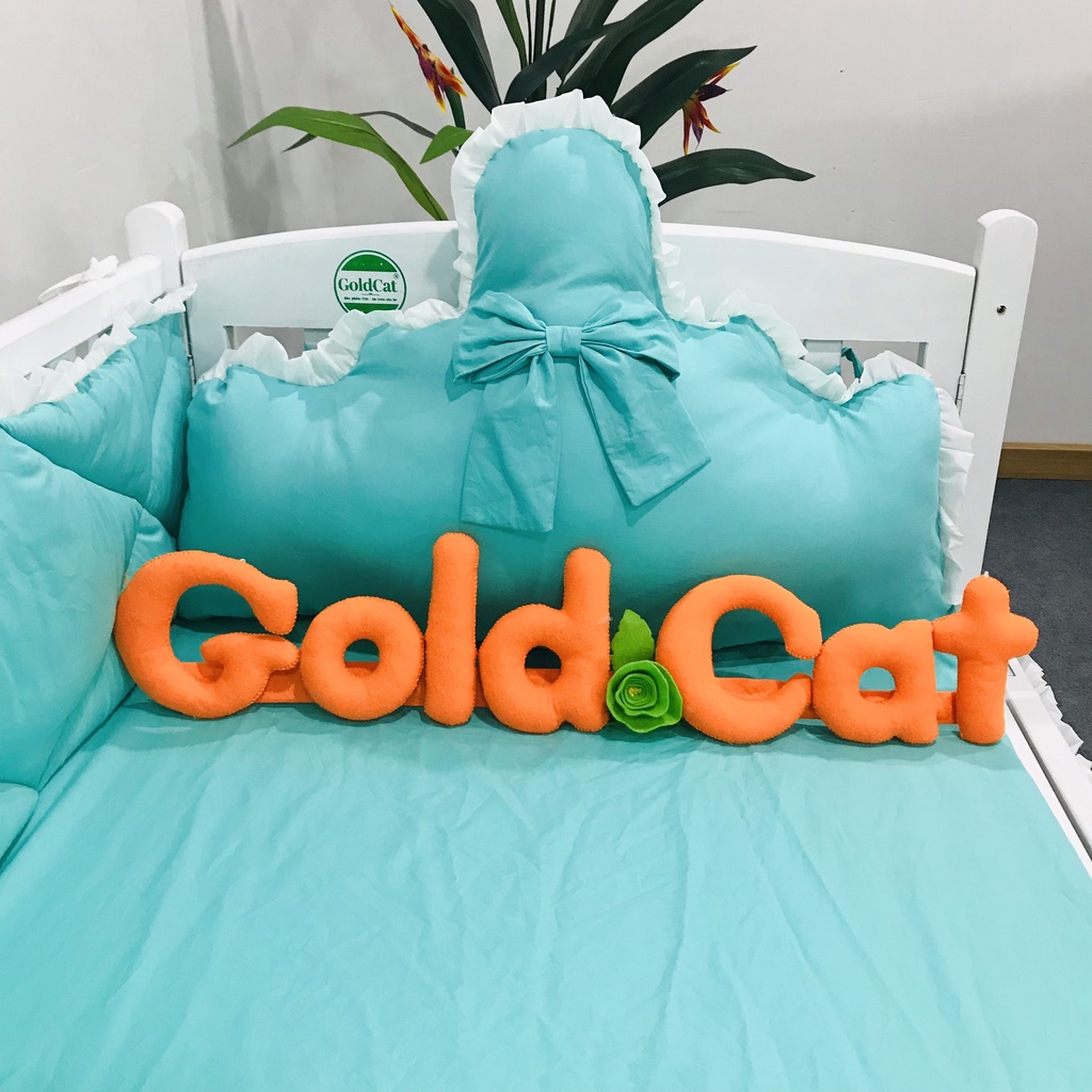 Bộ Quây Cũi Cho Bé Kèm Ga Cao Cấp GOLDCAT Thiết Kế 1 Đầu Mây Chất Liệu Bông Chần Siêu Mềm Nhiều Kích Thước