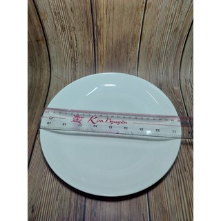 Combo 2 dĩa sứ trắng 23cm - 20cm