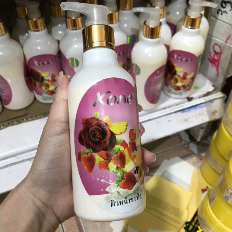 Kem body kone thái lan dạng chai vòi