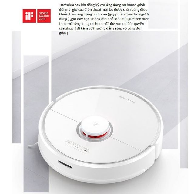 Robot Hút Bụi,Lau nhà Xiaomi Roborock Gen 3 T6(quản lý  bằng  Mi Home Mod  trên đt android,phát thông báo tiếng việt )