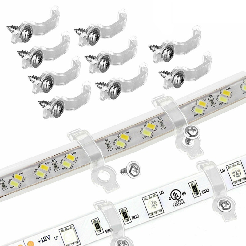 Bộ 100 Kẹp Cố Định Dây Đèn LED Trong Suốt 3528 / 5050