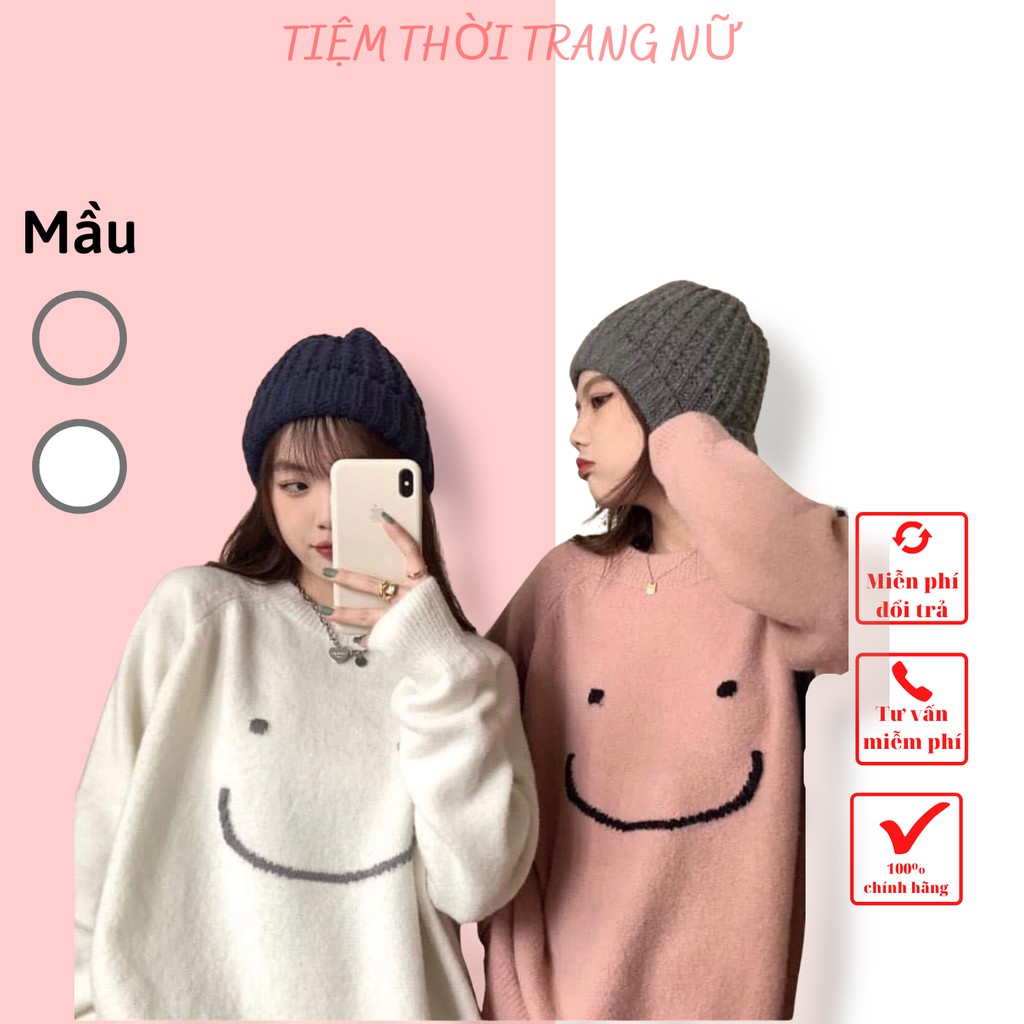Áo nỉ sweater đẹp hàng quốc form nữ rộng giá rẻ cute ấm áp G077