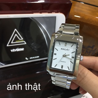 Đồng hồ Halei nam mặt vuông trắng chống nước