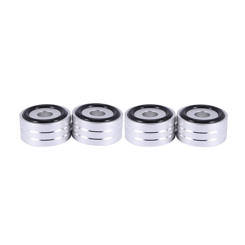 Set 4 Miếng Đệm Cách Ly Loa HiFi Bằng Nhôm Màu Bạc 40X20mm