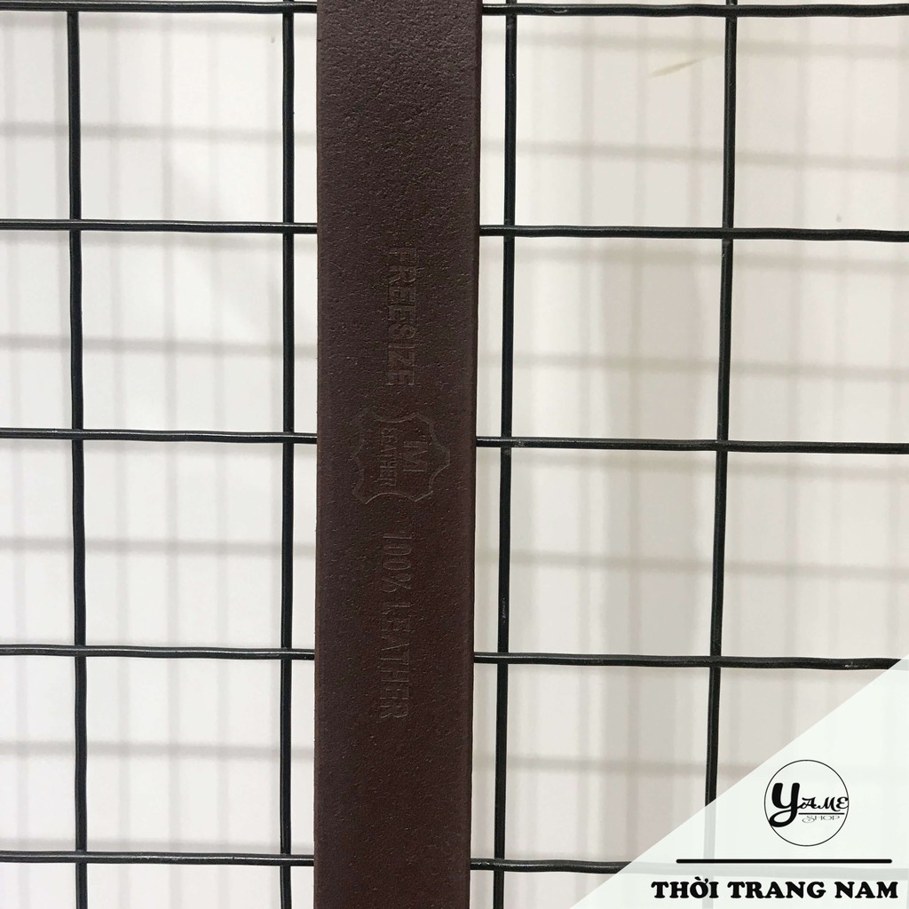 Thắt lưng nam da bò mặt khóa lăn GA - D03.1