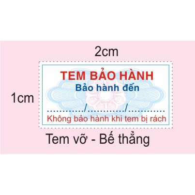 140k/1100 Tem Vỡ, Tem Bảo Hành In + Bế Sẵn hcn, kt 1x2cm, Tem Niêm Phong Giá Rẻ