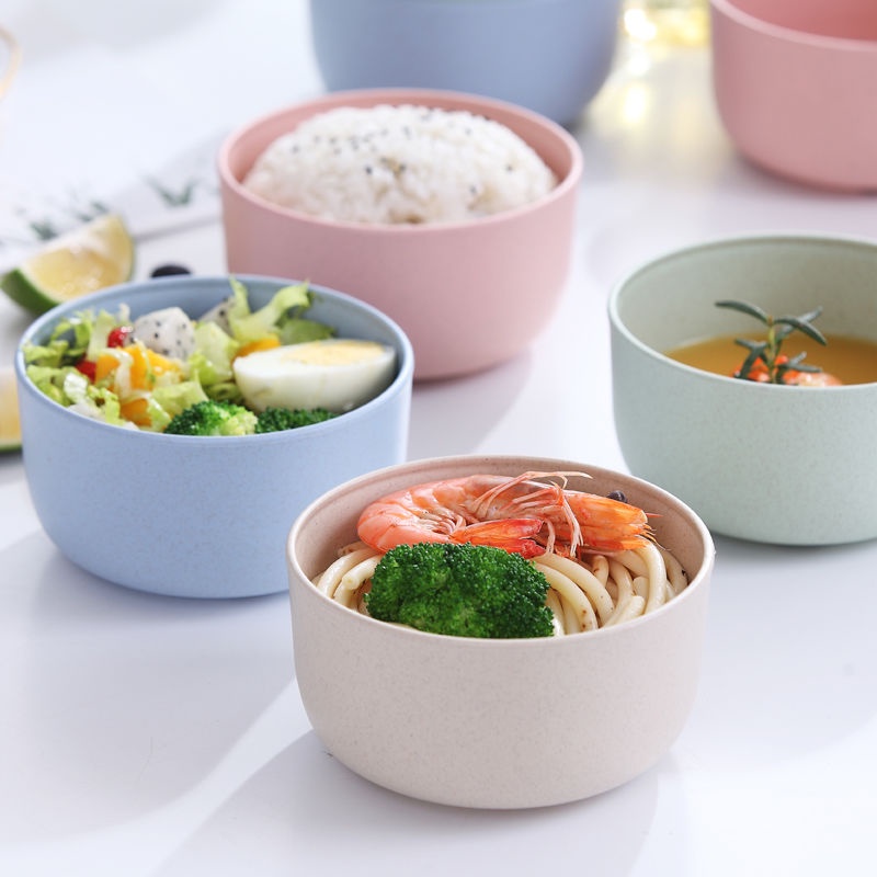 Tô Ăn Bằng Nhựa Lúa Mạch Chống Sốc Phong Cách Nhật Bản Cho Bé