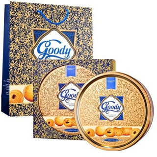 Bánh quy bơ hỗn hợp hộp thiếc tròn goody 450g / 681g - quà tết 2024