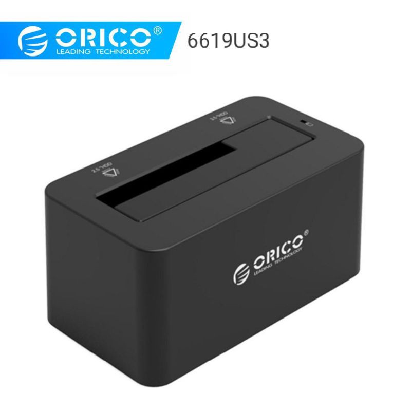 Dock Cắm Ổ Cứng Orico 6619US3 USB 3.0 Cho Ổ Cứng 2,5" và 3.5" - Hàng Chính Hãng Bảo Hành 12 Tháng