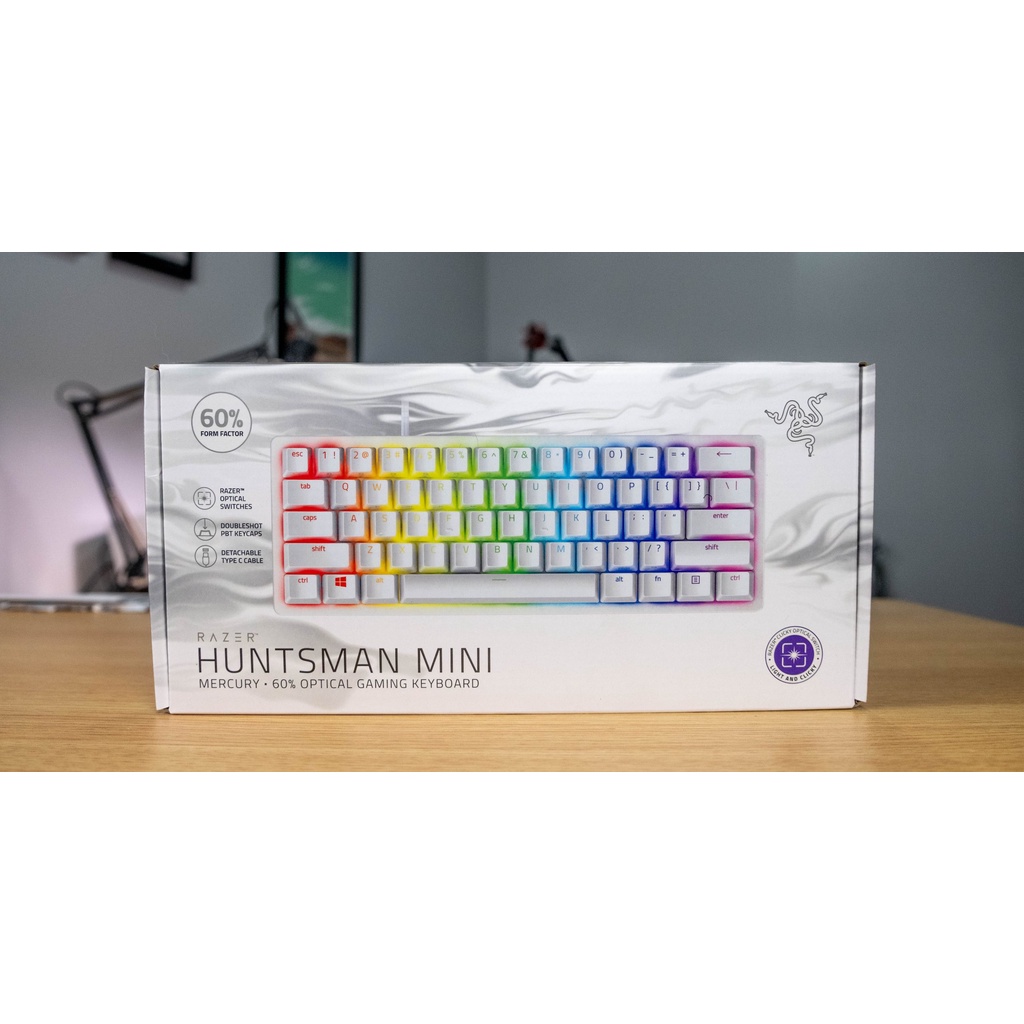 Bàn phím cơ Razer Huntsman Mini Mercury ( Linear Red optical switch)