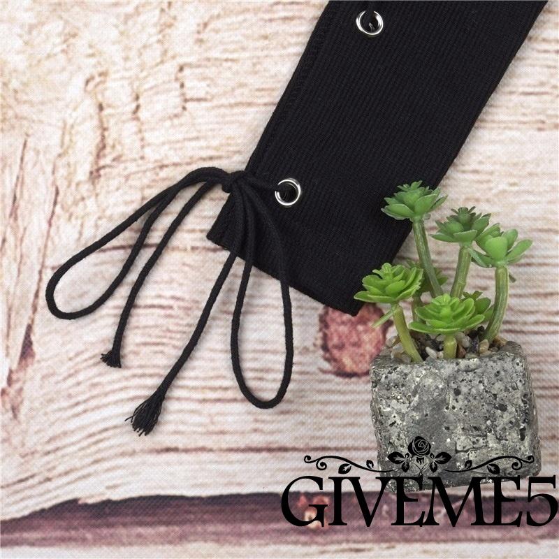 Áo thun croptop tay dài đan dây chéo gợi cảm cho phái nữ