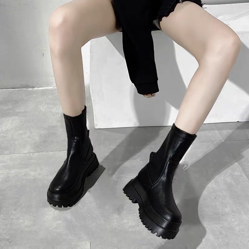 BOOT ĐẾ BÁNH MÌ PHONG CÁCH ULLZANG KÈM ẢNH THẬT