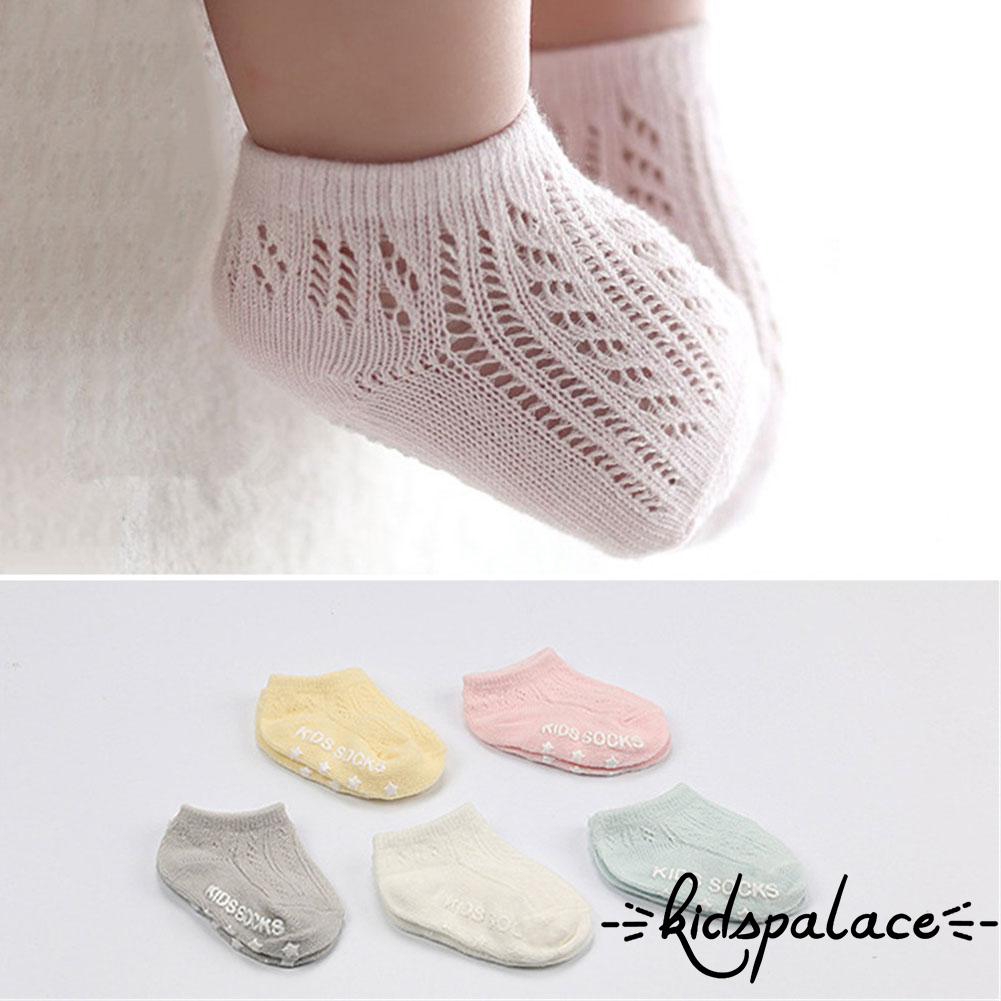 Vớ vải len và cotton dạng lưới cổ ngắn dành cho bé sơ sinh