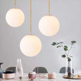 Đèn thả thủy tinh đục cho bàn ăn THCN207 (Tặng kèm bóng led)