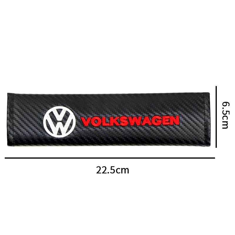 1 Đệm Da Thêu Logo Gắn Dây Đai An Toàn Xe Hơi VW Volkswagen Jetta MK5 Golf 5 6 7th generation GTI VW-GTI