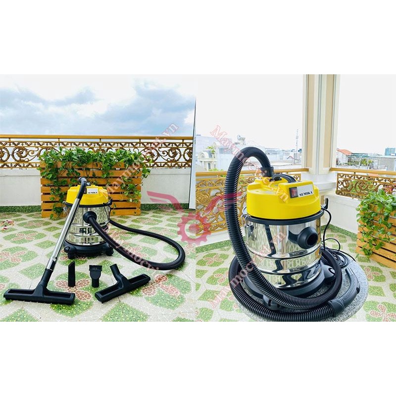 Máy hút bụi gia đình Sumika K20A, 20L, 1500W, hút nước, hút bụi, thổi bụi, Motor Italy 100% lõi đồng