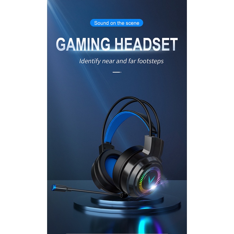 Tai nghe gaming G58 7.1 dùng cổng usb chụp tai có mic có đèn LED cho máy tính, điện thoại