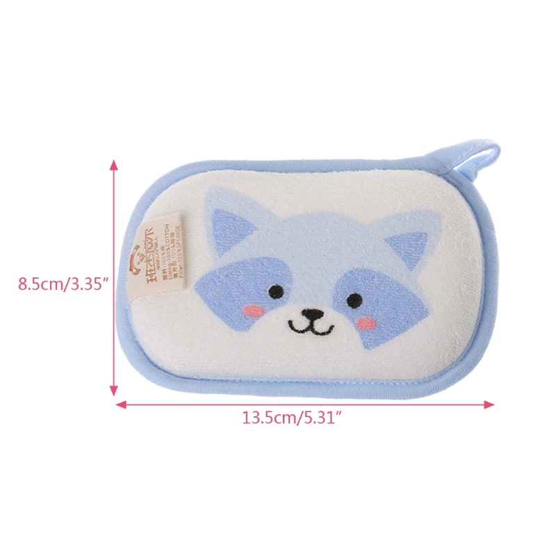 ❀INN Newborn Baby Bath Brushes Infant Shower Sponge Cotton Rubbing Body Wash Towel