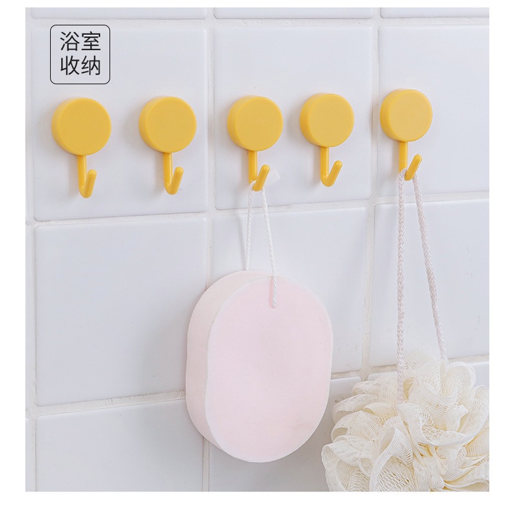 Set 10 Móc Treo Đồ Dán Tường Không Đục Lỗ Chắc Chắn Có Thể Tái Sử Dụng