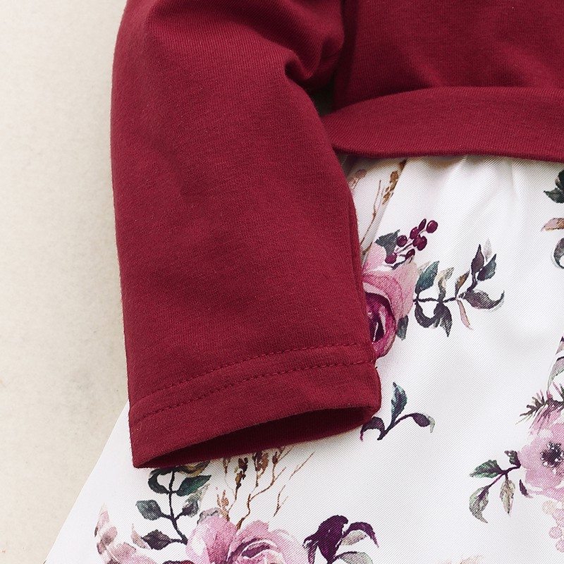 Áo Đầm Mikrdoo Dành Cho Bé Sơ Sinh Thiết Kế Tay Dài In Hình Hoa Dành Cho Bé Dự Tiệc