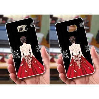 Ốp lưng Samsung Note 5 (dẻo viền trắng trong) - Hình Cô Gái Xinh