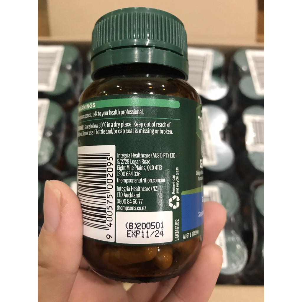 Bổ não Ginkgo Biloba 6000mg Thompson's 60 Viên