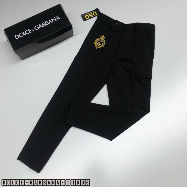 Quần âu hàng đẹp Logo siêu cấp tag đính thêu căng