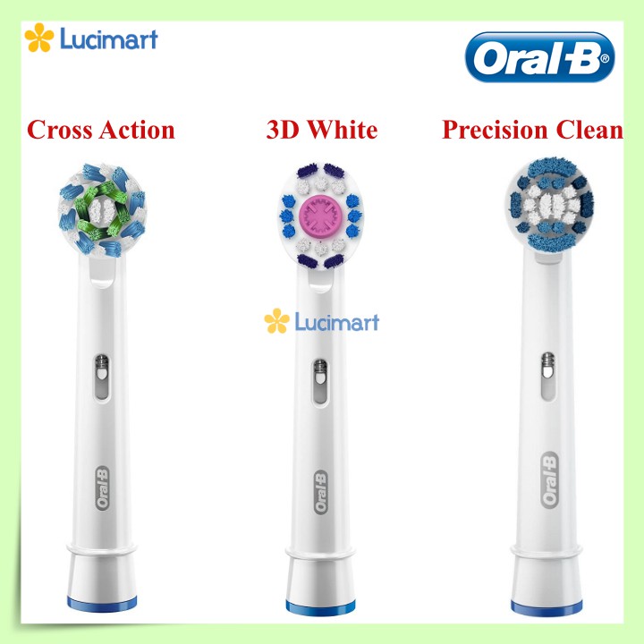 Combo 3 đầu bàn chải điện Oral-B Precision Clean, 3D White, Gum Care