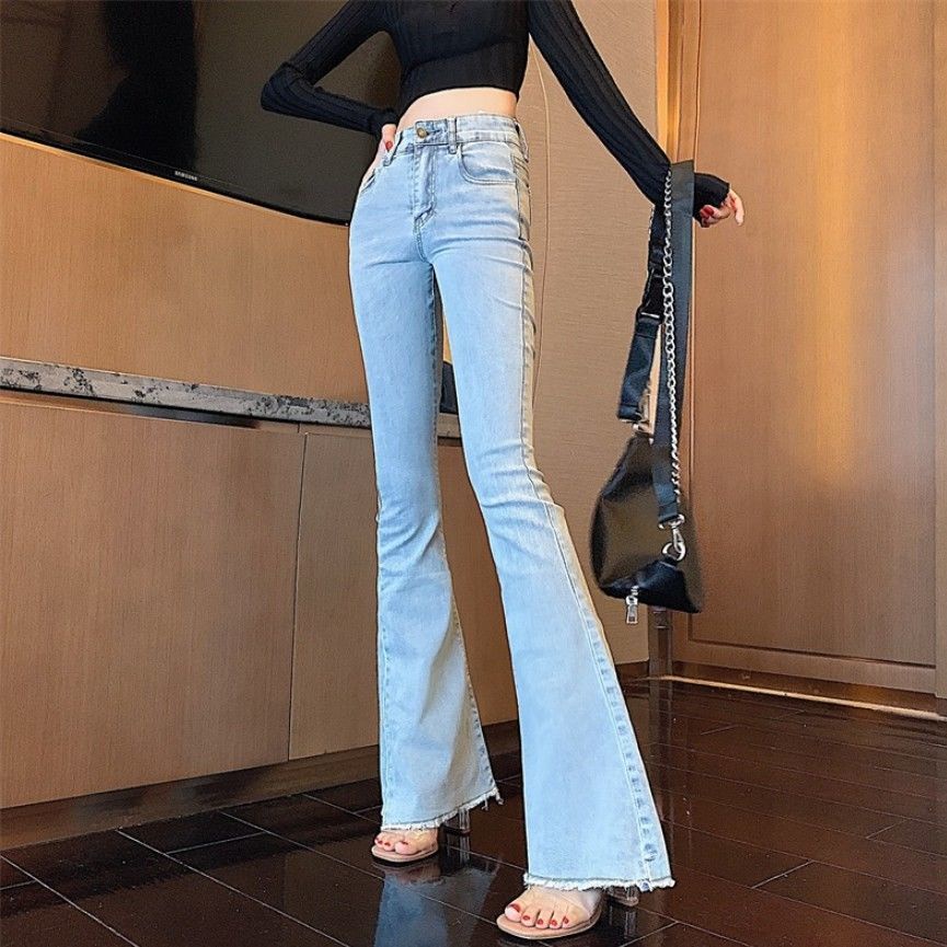Vintage show thin high waist pants