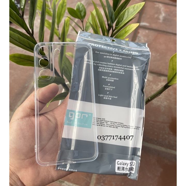 Ốp lưng dẻo Gor TPU cho Samsung S23,S23 Ultra, S22, S22 Plus, S22 Ultra Silicon trong suốt bảo vệ cụm camera cao cấp
