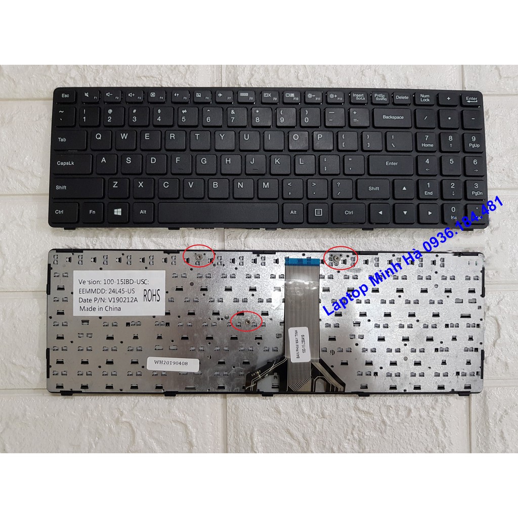 [Mã ELFLASH5 giảm 20K đơn 50K] Bàn phím Laptop Lenovo Ideapad 100-15 , 100-15ibd 100-15LBD B50-50 (cáp giữa)