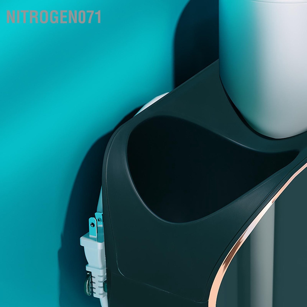 Nitrogen071giá để - kê treo máy sấy tóc dán tường 2 ngăn tiện lợi - Giá đỡ máy sấy tóc Thiết kế ngăn có thể tháo rời Máy đồ cho phòng tắm