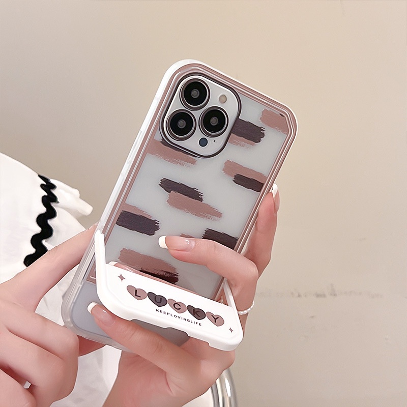 Ốp lưng iphone Ốp Điện Thoại Kèm Giá Đỡ Tàng Hình Cho iphone12 / 13Pro 11Promax / Trend / 6 / 7 / 8 Dinuo case